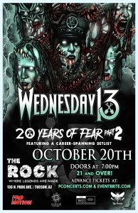 Wednesday 13 October 20th Flyer