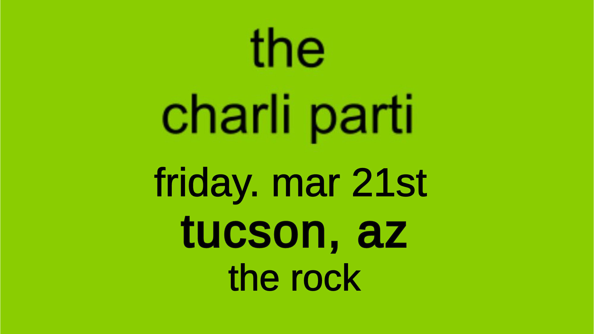 Party Iconic Presents : Charli Parti